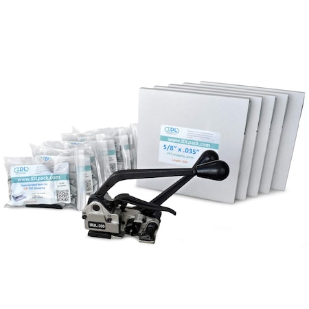 Idl Packaging 5/8" Polyester Strapping Kit, 1000 Ft., Combination Tool CM.PSK.58.1000